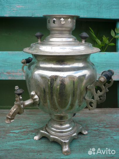 Самовар Электрический 3 литра никелированный 