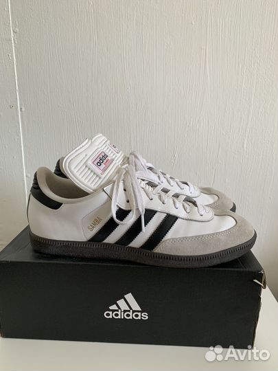 Adidas samba classic White uk 10 оригинал