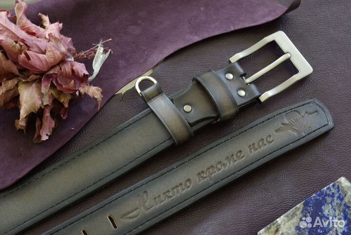 Ремень из кожи буйвола. вдв. Никто кроме нас