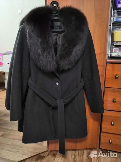 Пальто женское зимнее шерстяное 44