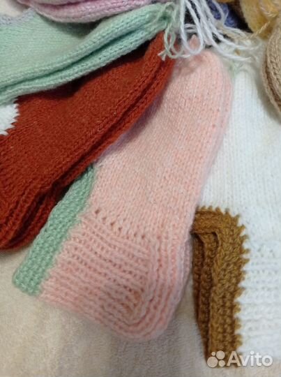 Носки короткие вязаные ручной работы женские