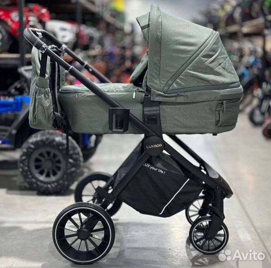 Коляска 3в1 модульная Новая (Зелёный)