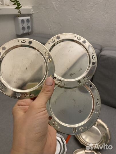 Костеры Серебрение винтаж Швеция