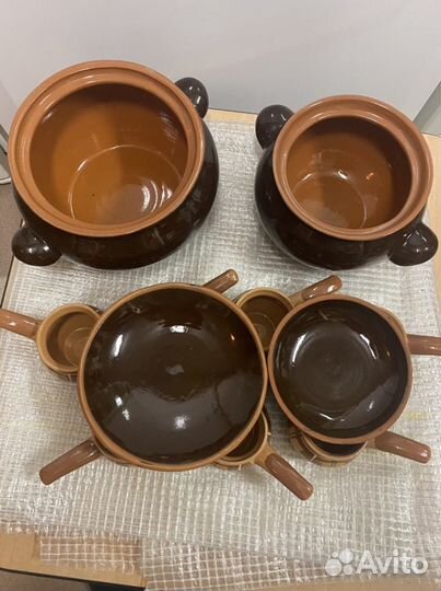 Набор посуды для запекания, новый, керамика