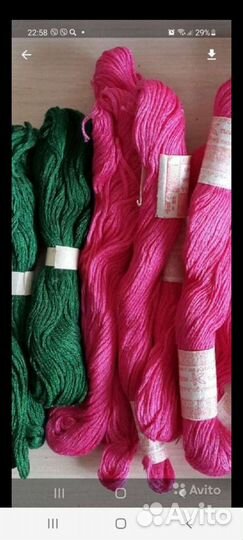 Пряжа Нитки для вязания. Нитки для вышивки разные
