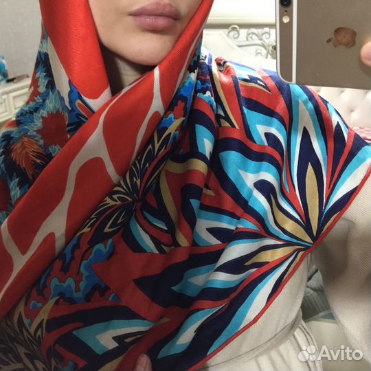 Платок hermes шерсть кашемир