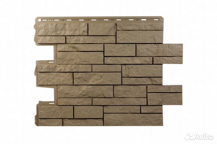 Фасадная панель шотландия цвет бежевый 0.796*0.591