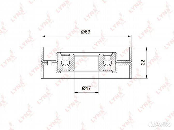 Ролик натяжной lynxauto PB-5022