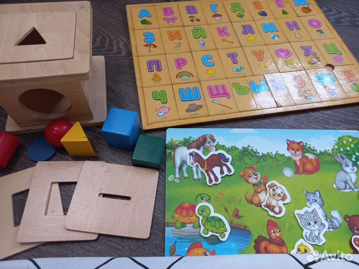 Развивающие деревянные игрушки монтессори