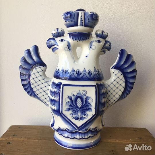 Гжель штоф плотва, герб РФ