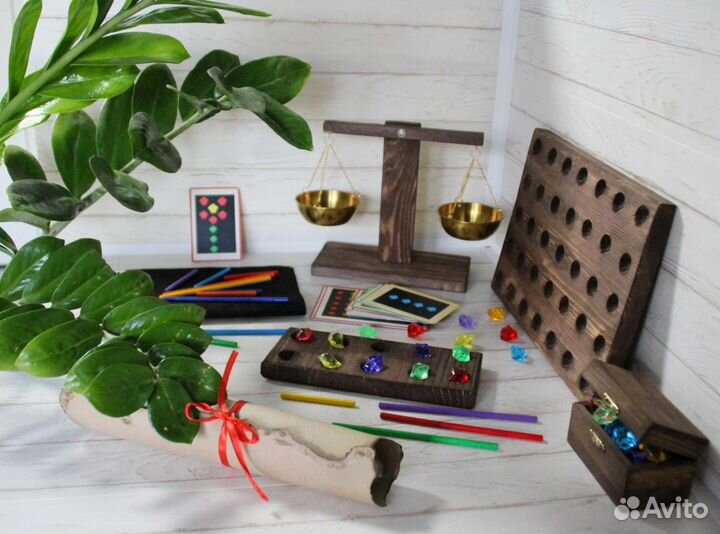 Игровой набор из дерева развивающий Пиратский