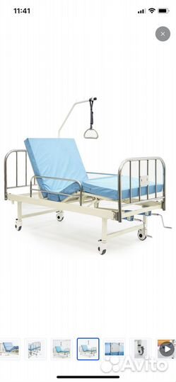 Медицинская функциональная кровать с матрасом