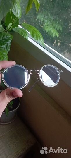 Очки круглые прозрачные