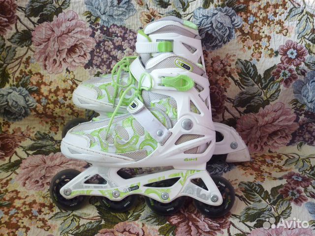 Коньки роликовые женские с защитой 33-36 р