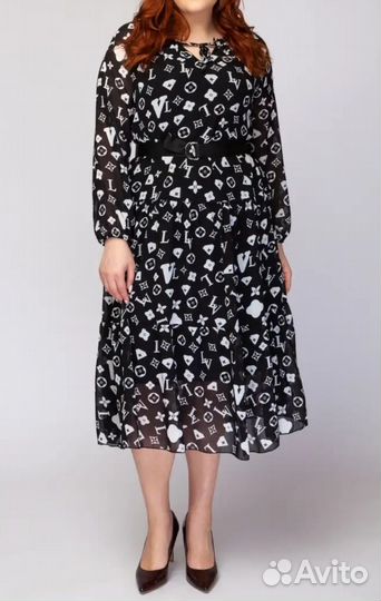 Шифоновое женское платье