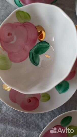 Чайный сервиз СССР Дулево, Розы Агашки
