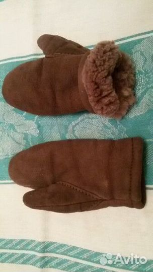 Варежки-руковички из дубленки