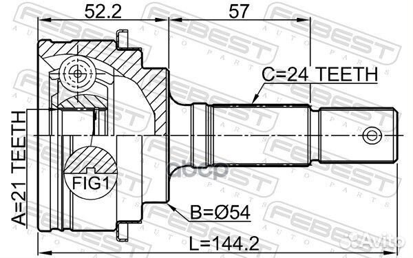 ШРУС наружный 21X54X24 lifan smily 08- 6510005