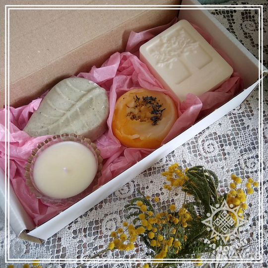Мыло натуральное набор + массажная свеча в подарок