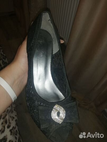 Туфли женские 38 размер черные италия
