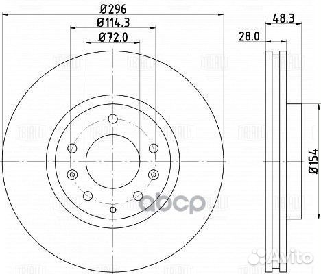 Диск торм. для а/м Mazda CX-7 (07) перед. d29