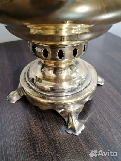 Самовар на дровах латунный СССР 1950е