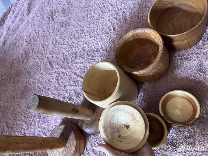 Деревянные посуда ручной работы