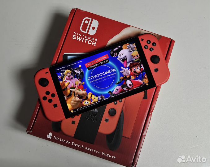 Nintendo switch oled Mario edition 256gb чип