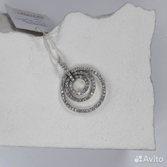 Серебряная подвеска кулон с цирконом925 пробы
