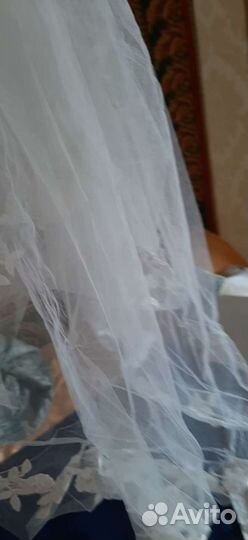 Фата+ перчатки свадебные