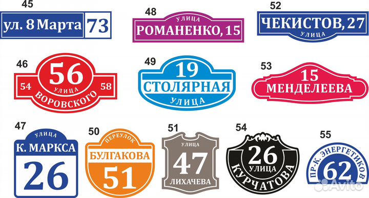 Красивые, индивидуальные адресные таблички на дом