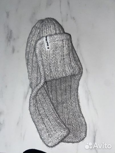 Шапка вязаная ушанка