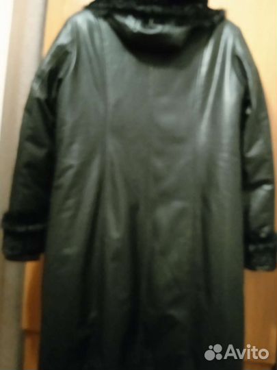 Пальто зимнее жен.зам.кожа