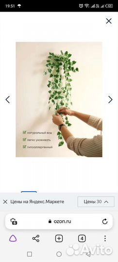 Искуственные цветы (лиана)