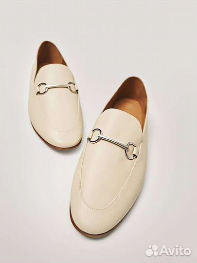 Massimo Dutti мокасины с пряжкой, нат.кожа, 39-40