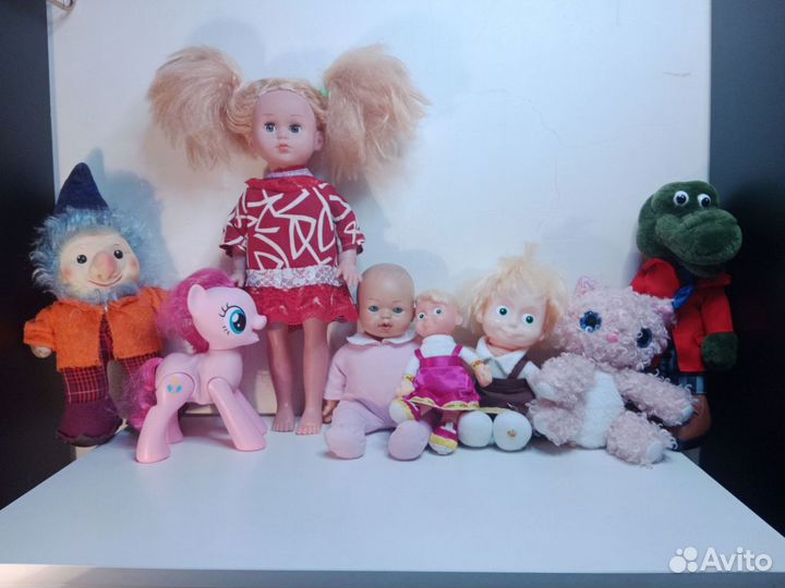Куклы-пупсы: Пони ходит, Гном СССР, Маша, Крокодил
