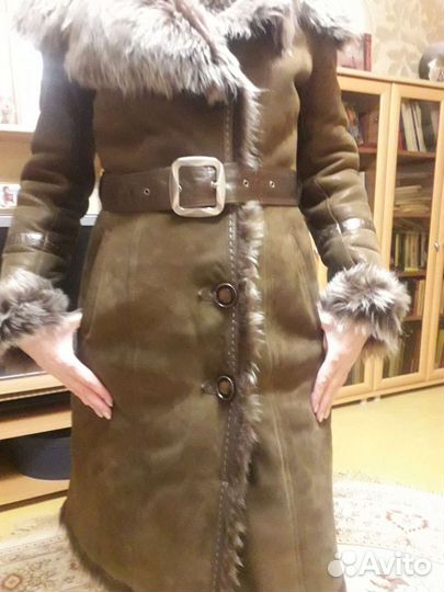 Дубленка натуральная женская 42 44 длинная