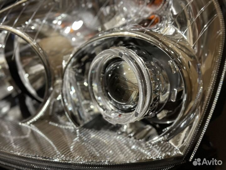 Фары Лада Приора с линзой (хром)