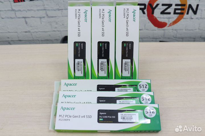 SSD M.2 Apacer 512 гб nvme (AP512GAS2280P4-1)