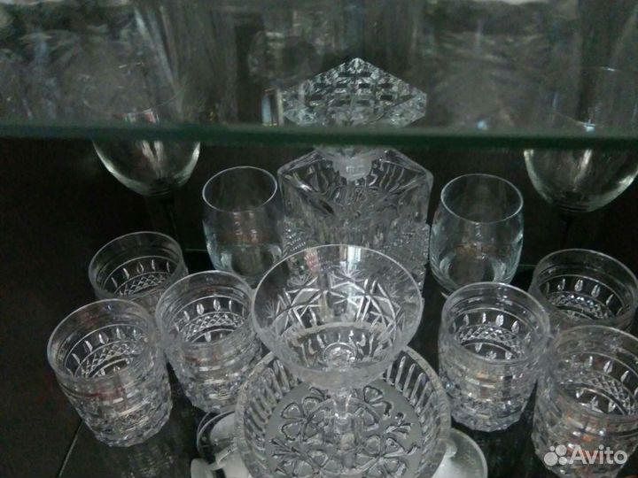 Штоф Богемия и 6 бокалов для виски