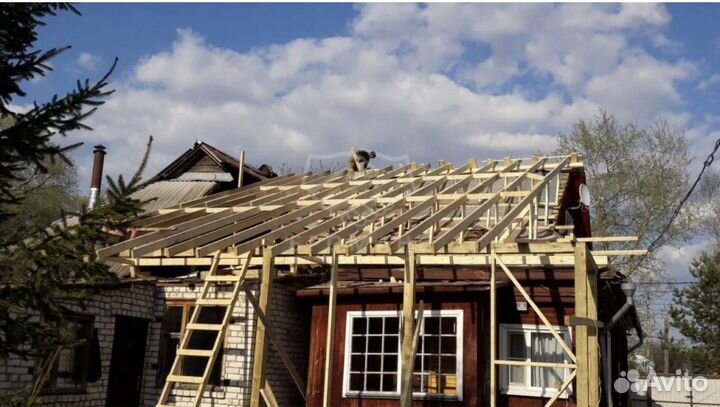 Подъём дома замена кровли