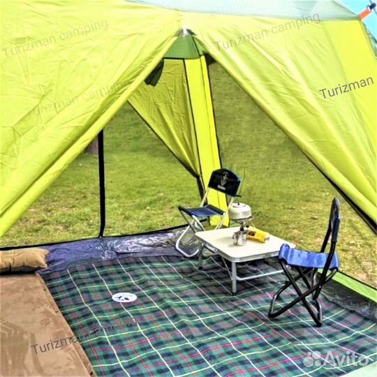 Шатер палатка туристическая 2 в1 с полом