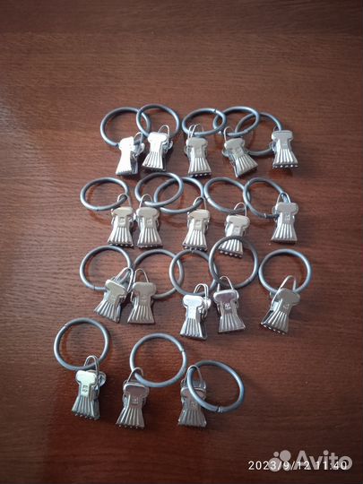 Кольца с зажимами для карнизов