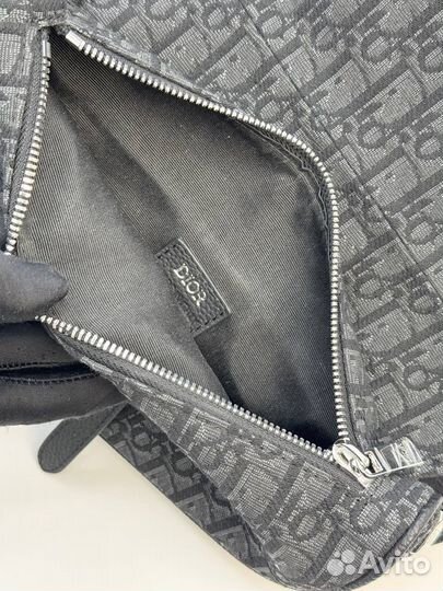 Мужская сумка Dior Saddle Oblique Жаккард