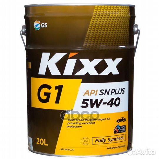 Масло моторное 5W40 kixx 20л синтетика G1 API S