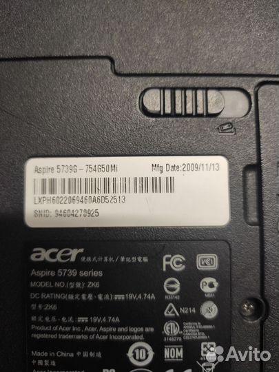 Ноутбук Acer 5739G
