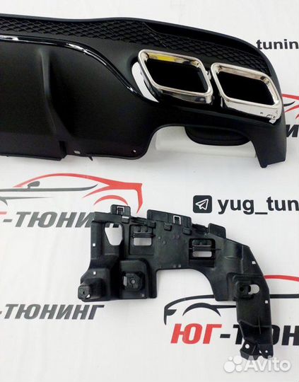 Диффузор GLE-class w166 63 AMG хром насадки