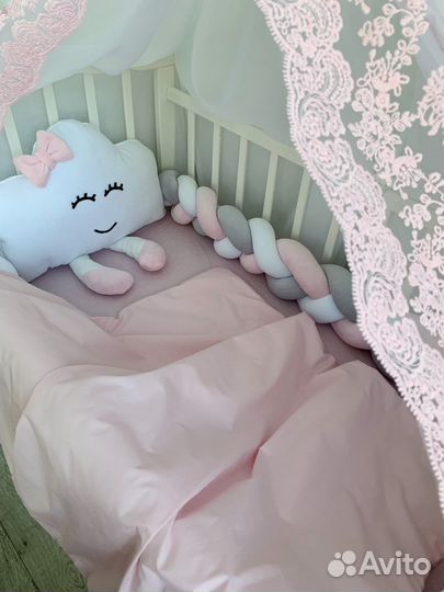 Бортик коса,Балдахин,мобиль,конверт на выписку