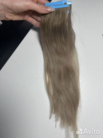 Волосы натуральные на биоленте 30 см загущение