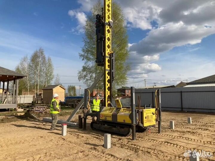 Фундамент на забивных ж/б сваях